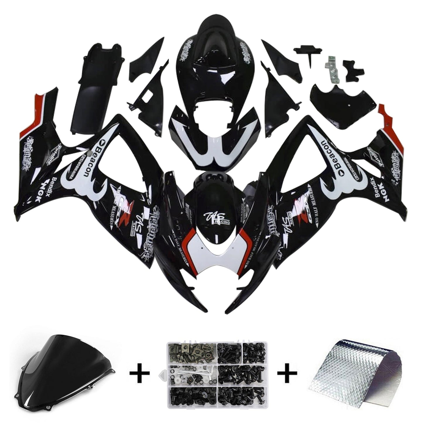 2006-2007 Suzuki GSXR 600/750 K6 Fairing Kit Bodywork Plastic ABS