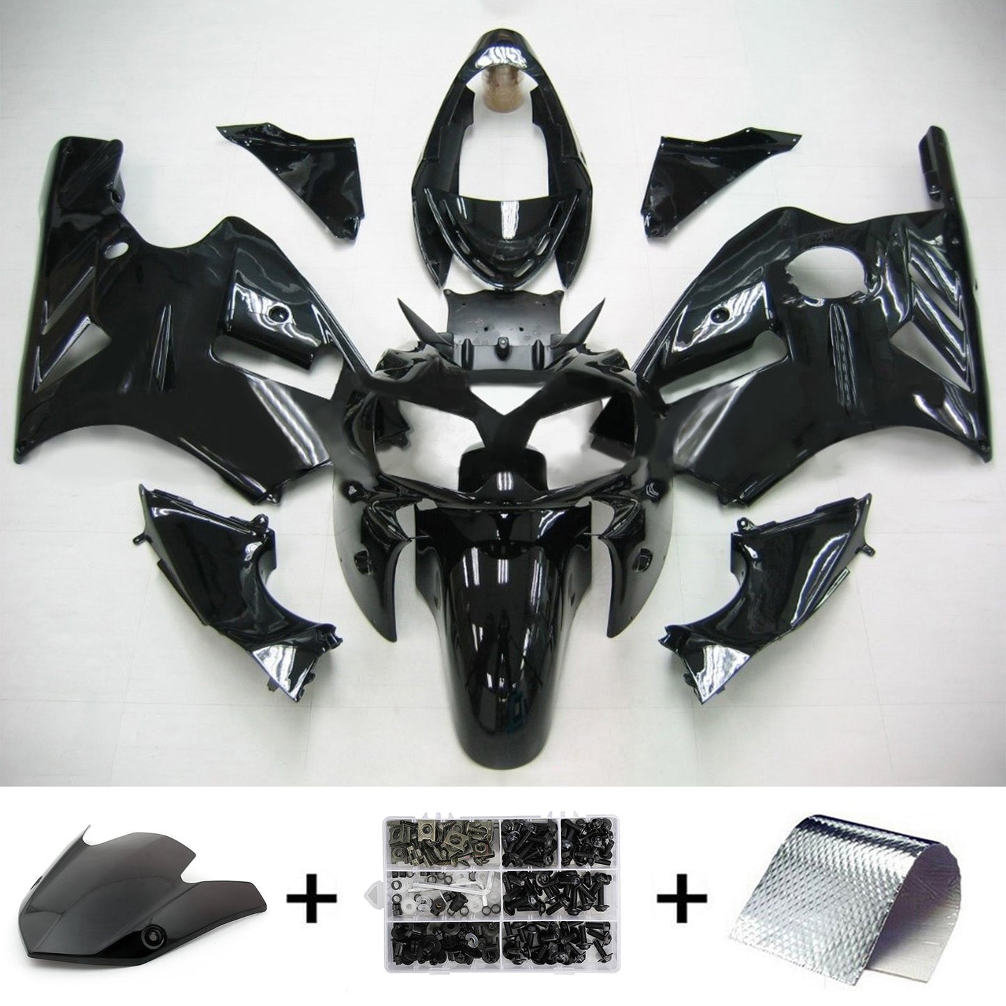 2002-2005 Kawasaki ZX12R Fairing Kit Bodywork Plastic ABS