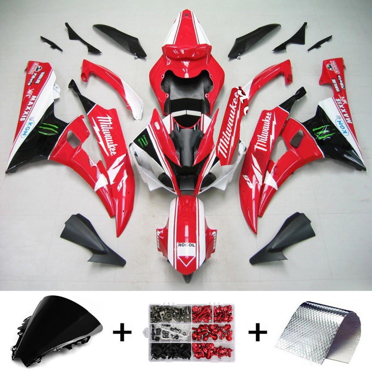 2006-2007 Yamaha YZF 600 R6 Fairing Kit Bodywork Plastic ABS