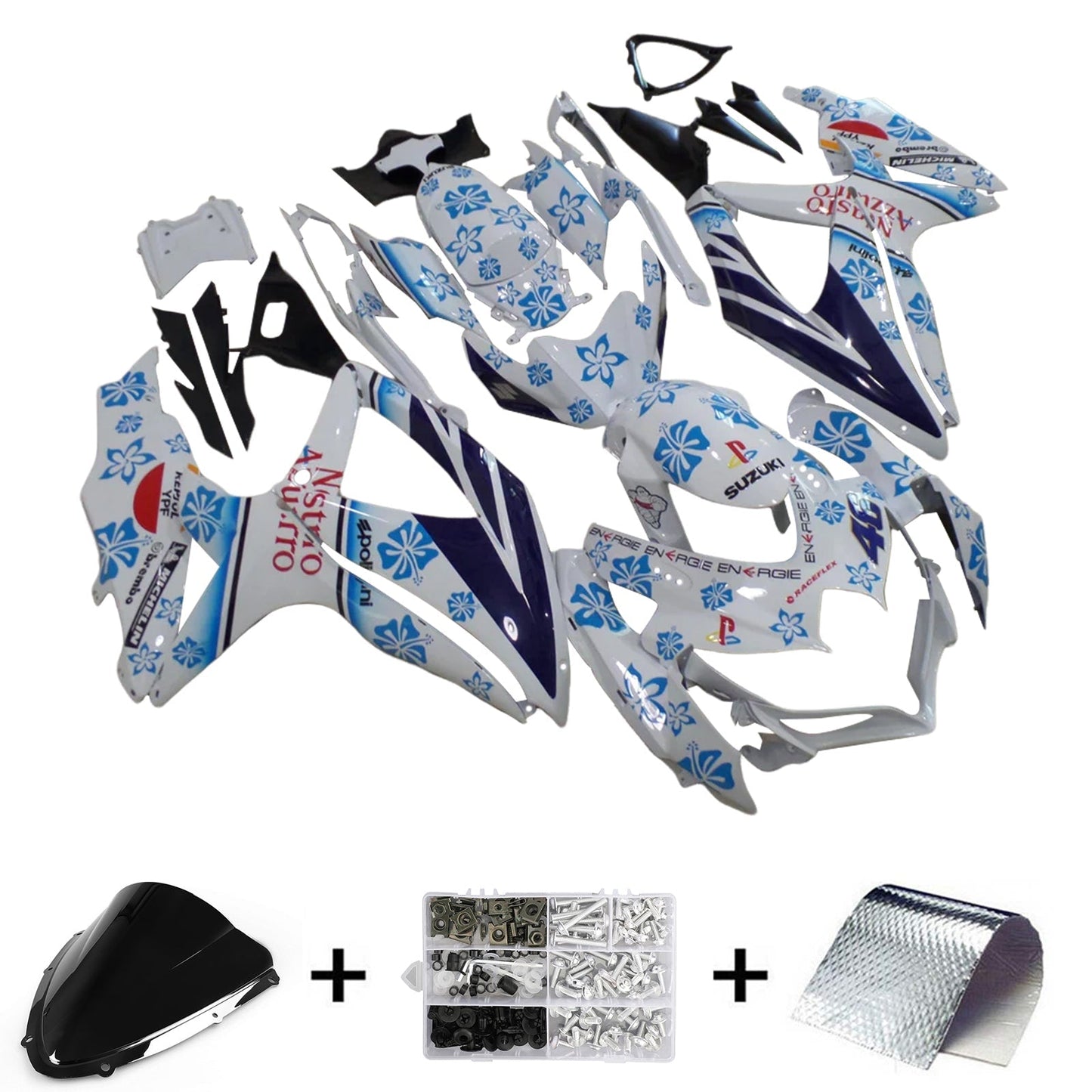 2008-2010 Suzuki GSXR 600/750 K8 Fairing Kit Bodywork Plastic ABS