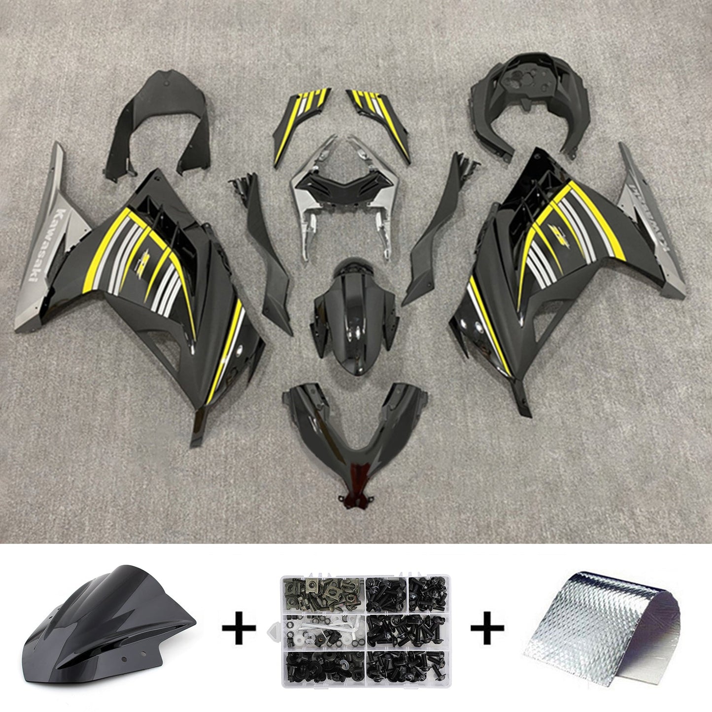 2013-2024 Kawasaki EX300 Ninja300 Fairing Kit Bodywork Plastic ABS