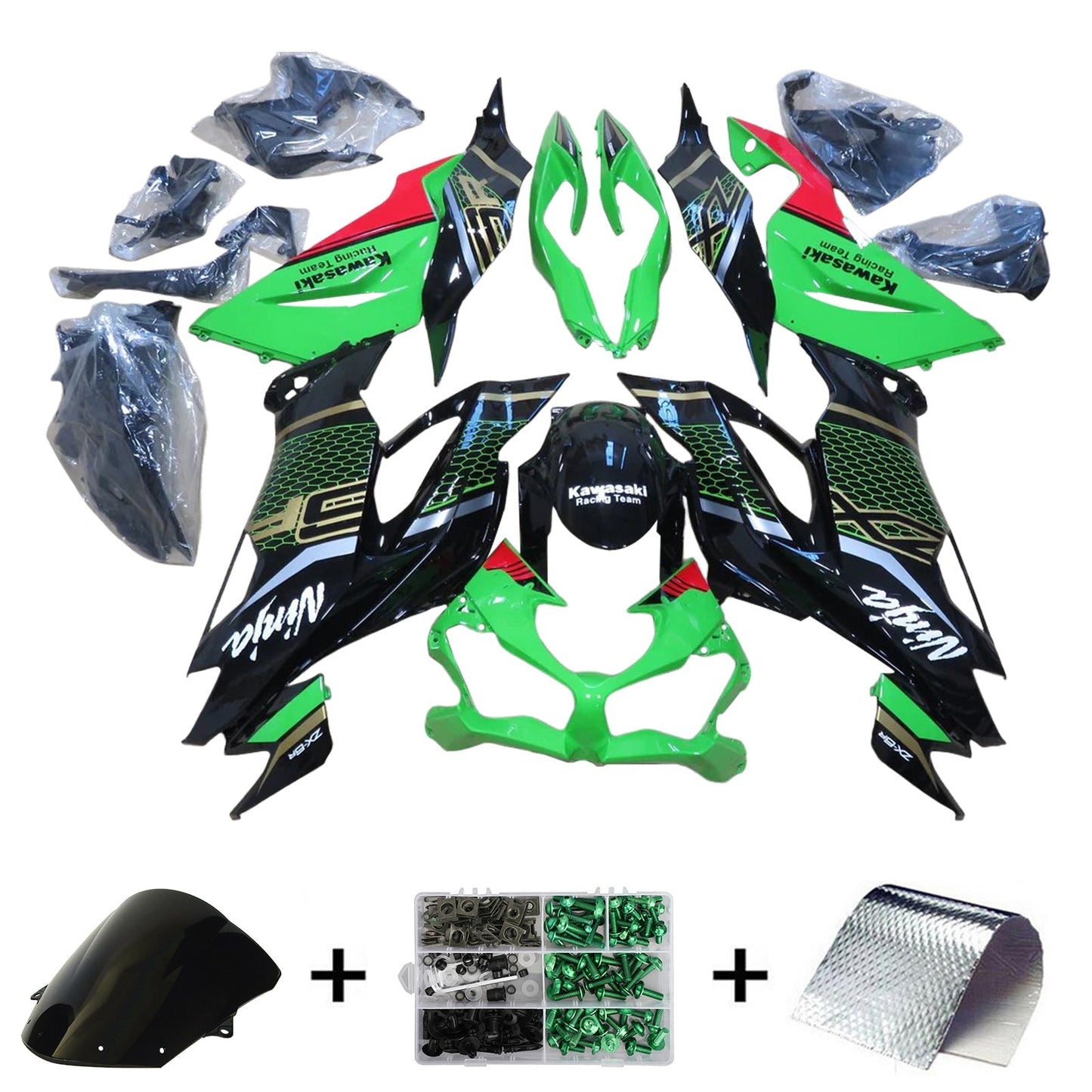 2019-2023 Kawasaki ZX6R Fairing Kit Bodywork Plastic ABS