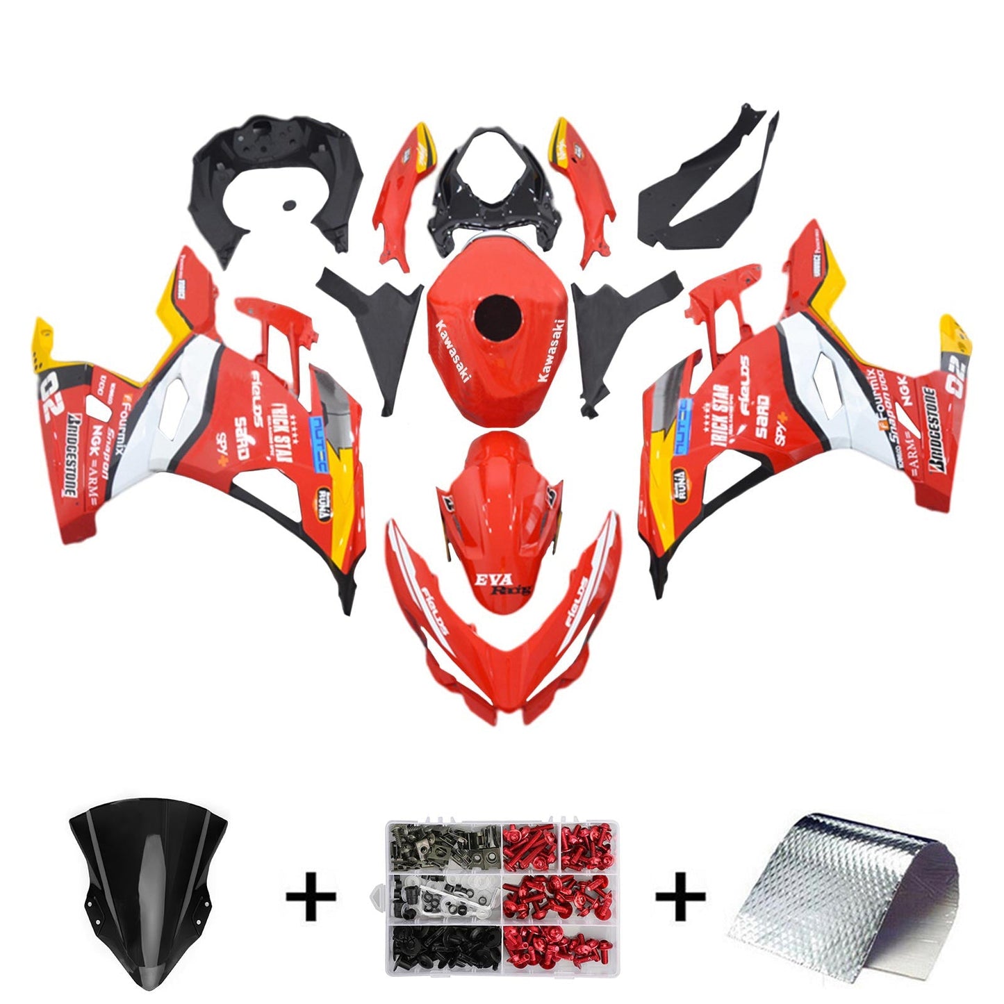 2018-2024 Kawasaki EX400 Ninja400 Fairing Kit Bodywork Plastic ABS