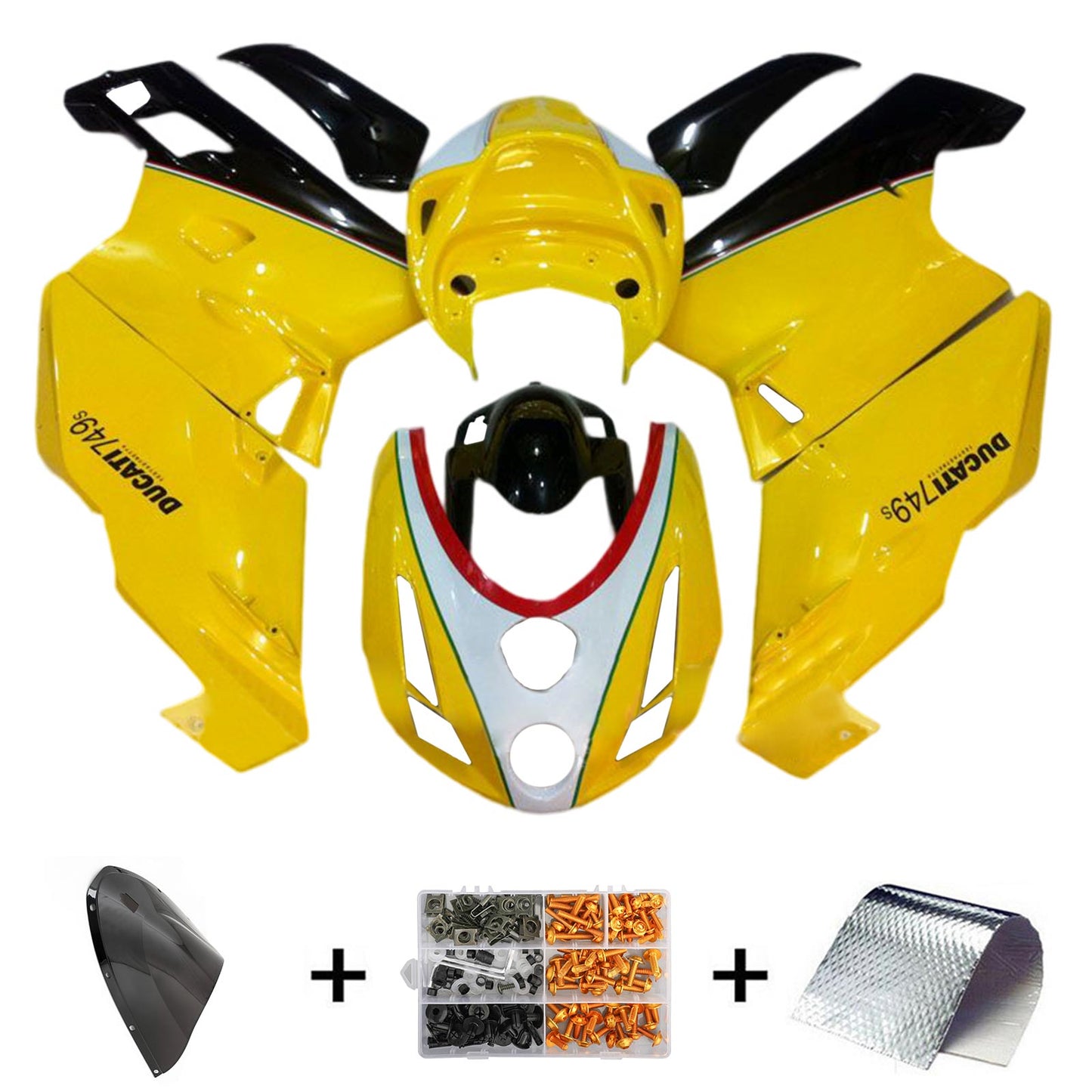 2003 2004 Ducati 999 749 Fairing Kit Bodywork ABS