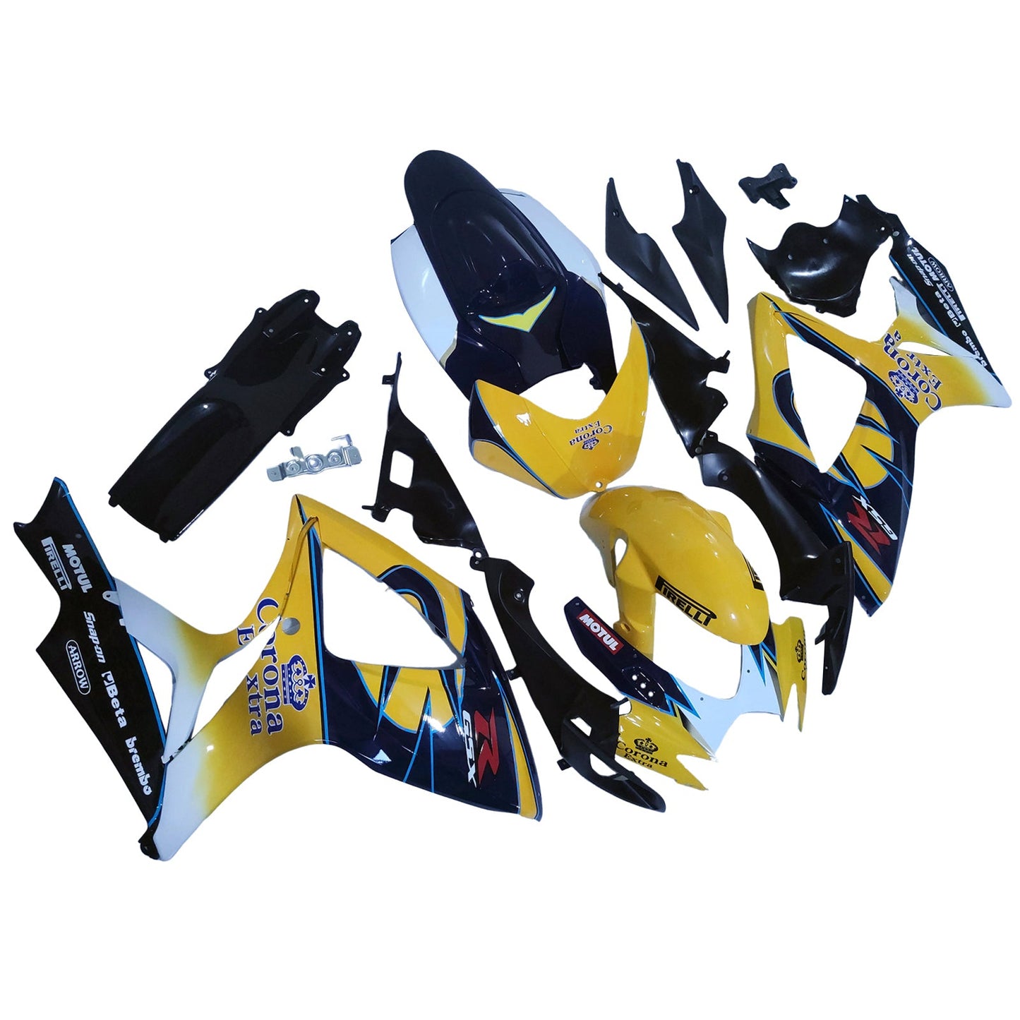 2006-2007 Fairings Suzuki GSXR 600 750 Yellow Blue Corona GSXR Generic
