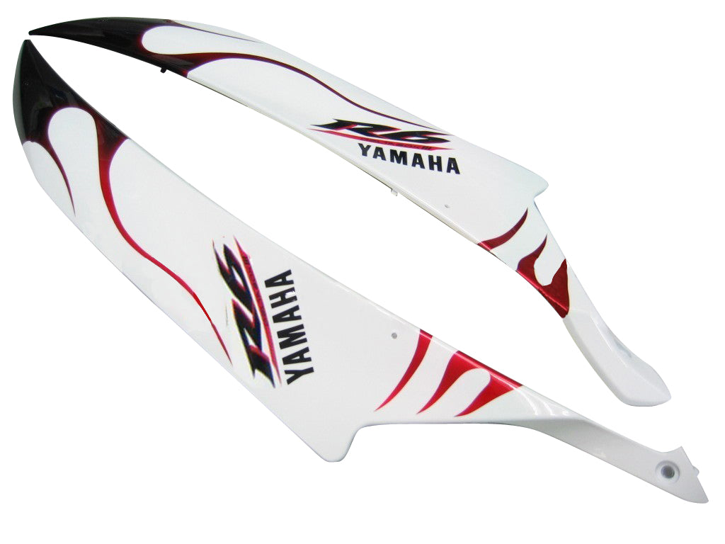 2006-2007 Fairings Yamaha YZF-R6 White & Red Flame R6 Generic