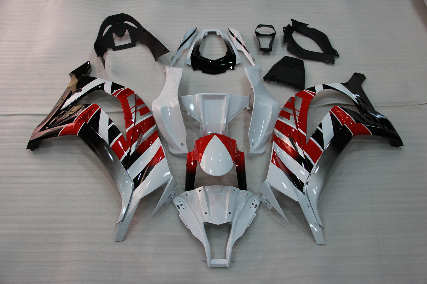 Ninja ZX10R White Red Bodywork Fairing ABS Injection Molded Plastics Set 9# Generic