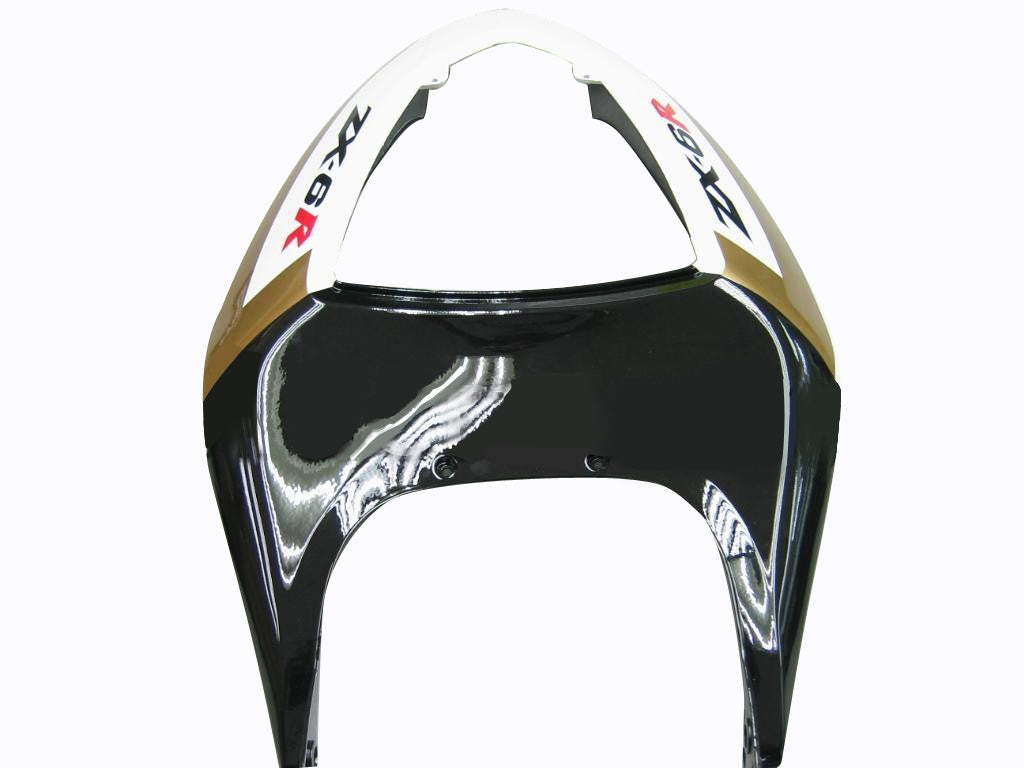 2005-2006 Fairings Kawasaki ZX6R 636 Black White Yellow Playboy Generic