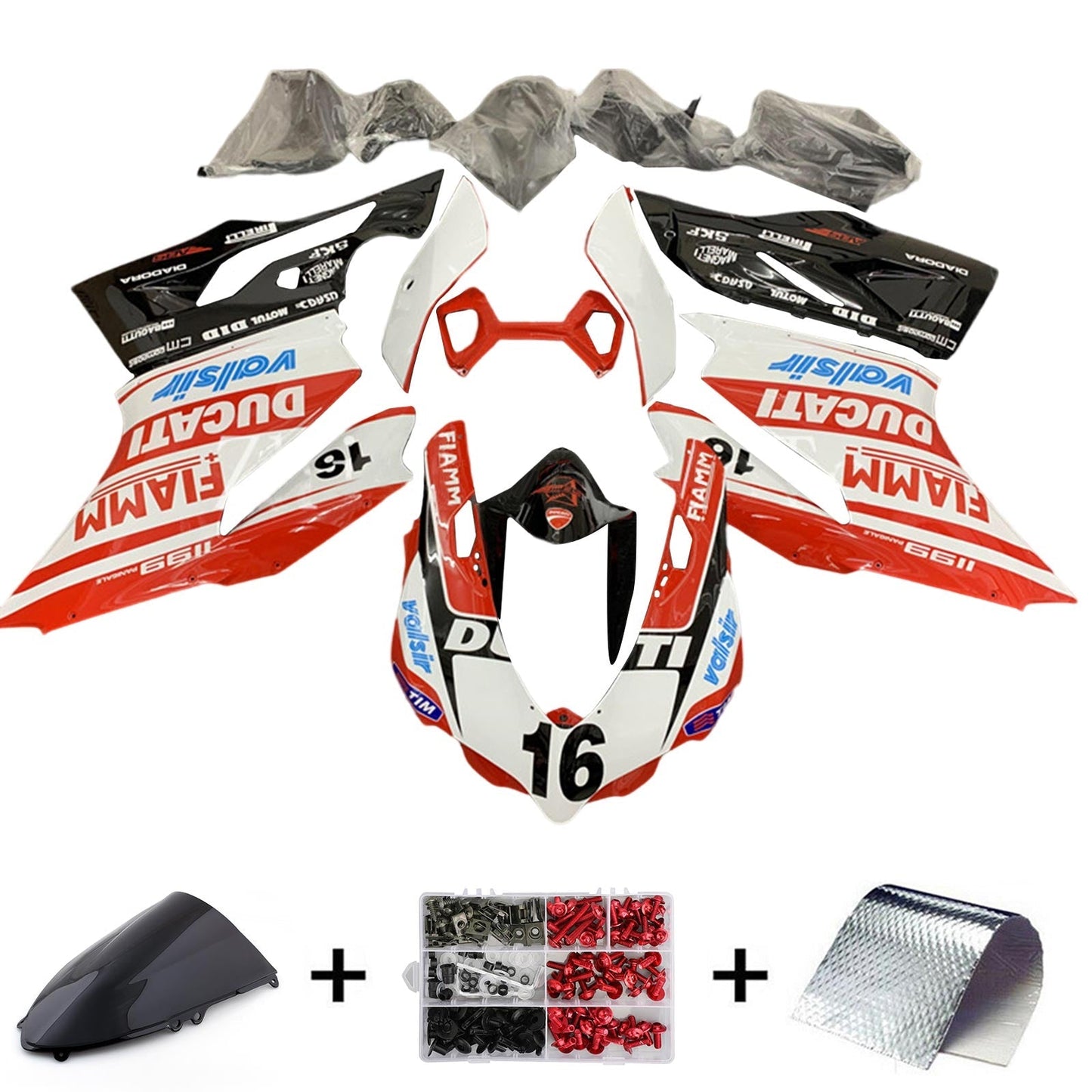 2012-2015 Ducati 1199 899 Fairing Kit Bodywork Plastic ABS