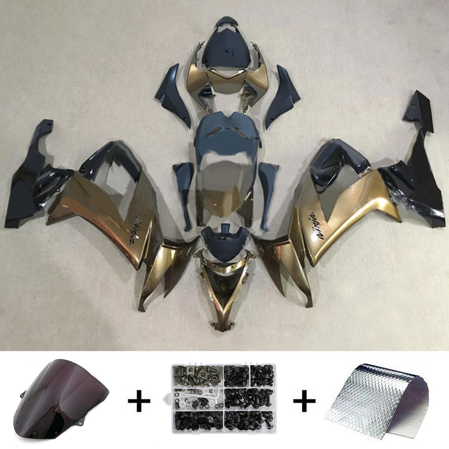2008-2010 Kawasaki ZX10R Fairing Kit Bodywork Plastic ABS
