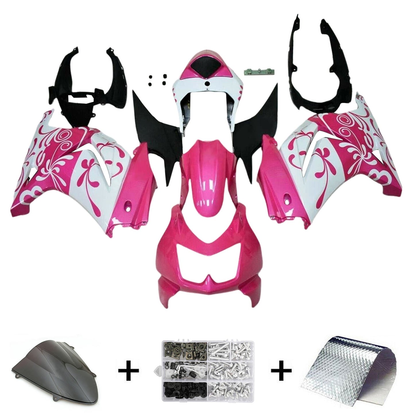 2008-2012 Kawasaki EX250 Ninja250R Fairing Kit Bodywork Plastic ABS