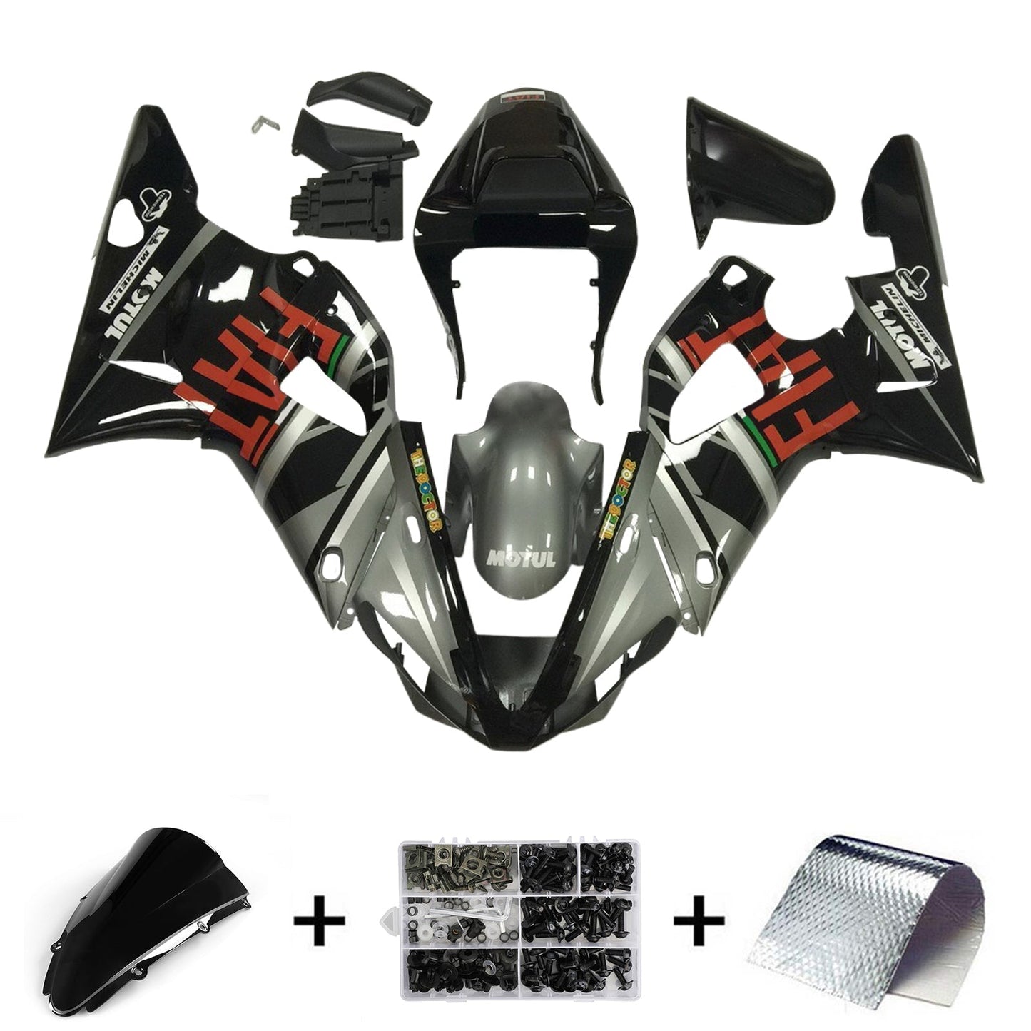 2000-2001 Yamaha YZF 1000 R1 Fairing Kit Bodywork Plastic ABS