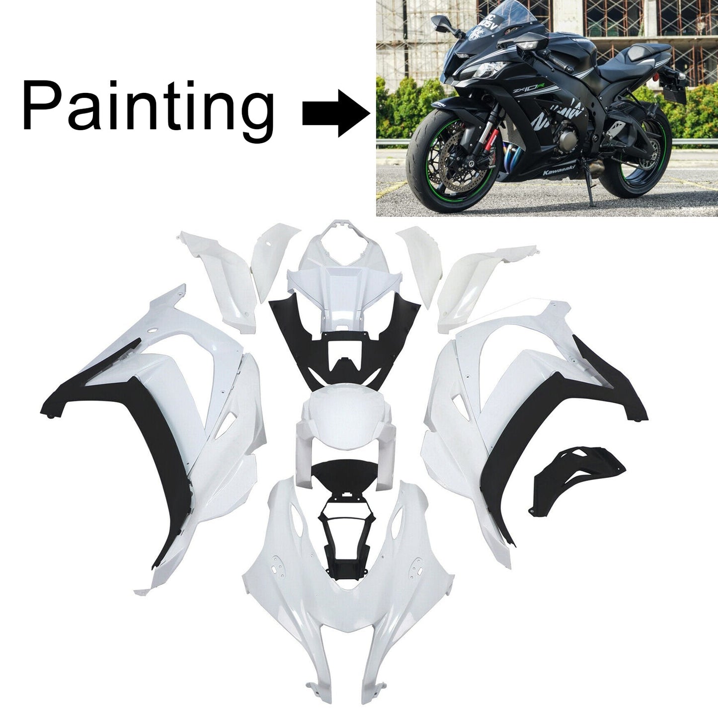 2016-2020 Kawasaki ZX10R Fairing Kit Bodywork Plastic ABS