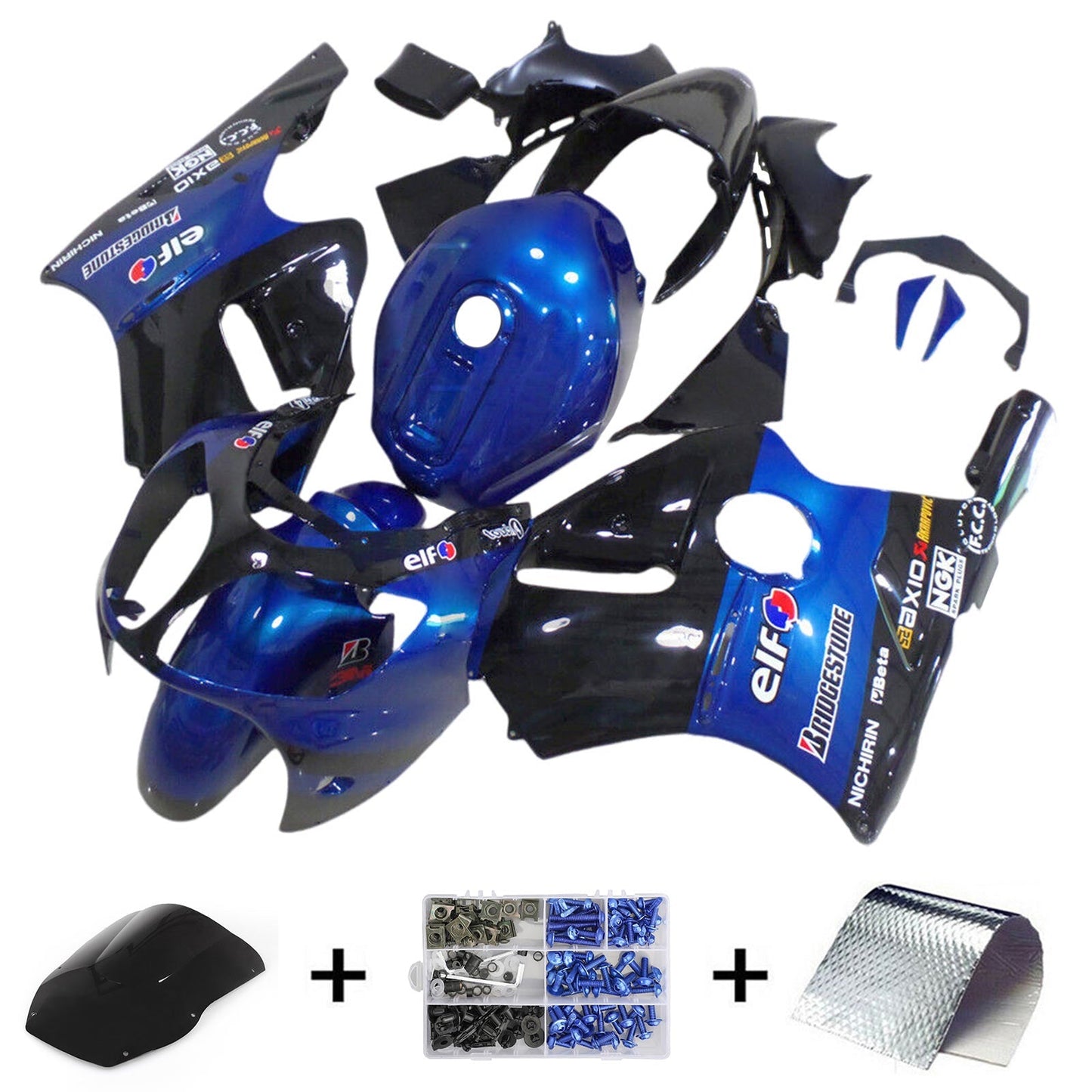 2000-2001 Kawasaki ZX12R Fairing Kit Bodywork Plastic ABS