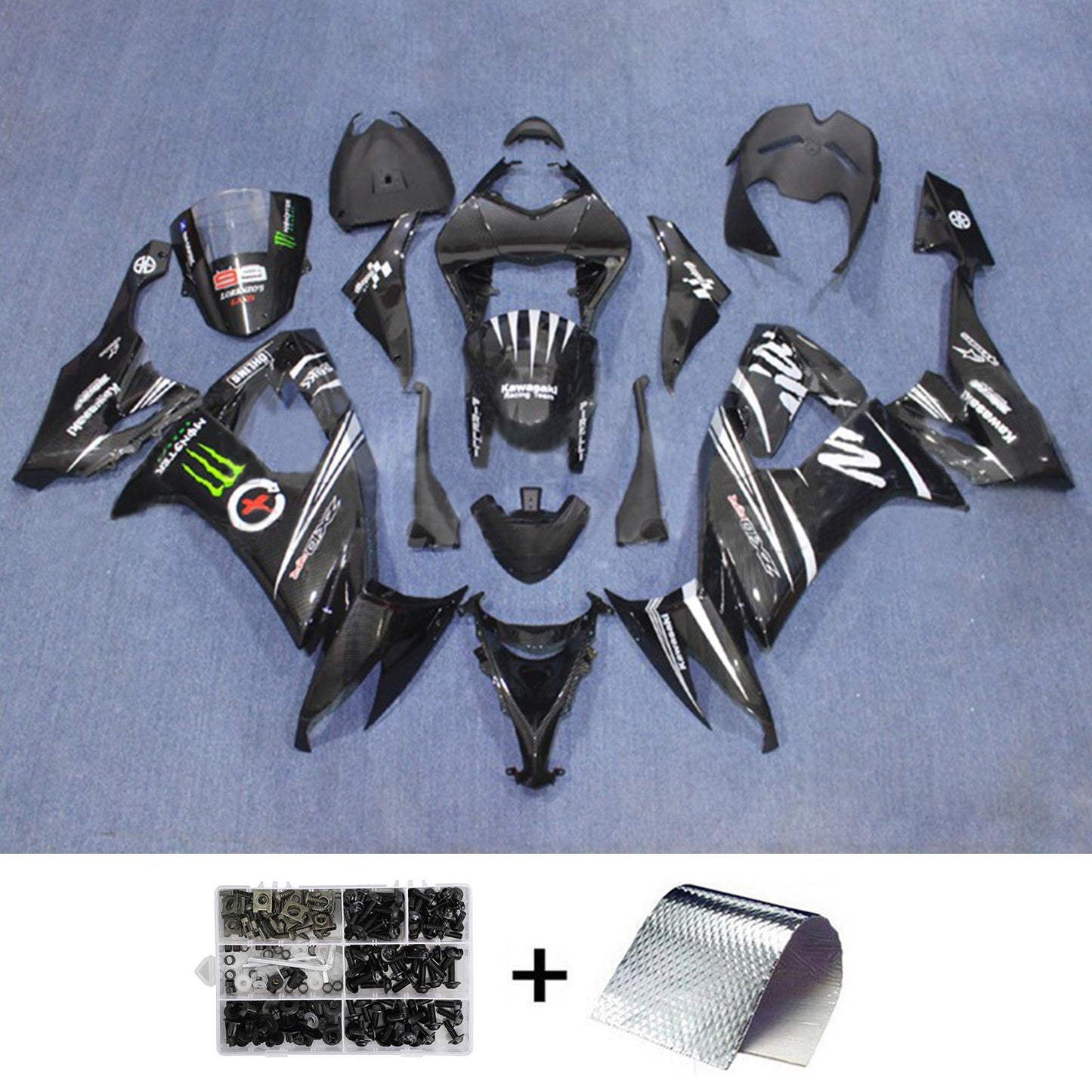 2008-2010 Kawasaki ZX10R Fairing Kit Bodywork Plastic ABS