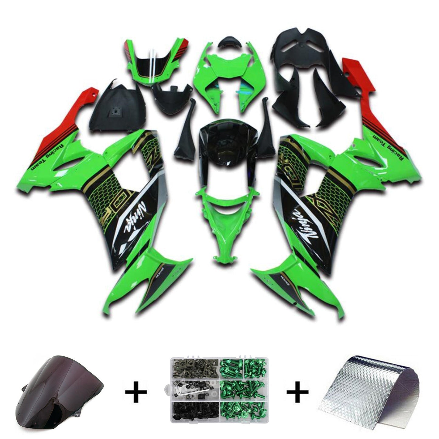 2008-2010 Kawasaki ZX10R Fairing Kit Bodywork Plastic ABS