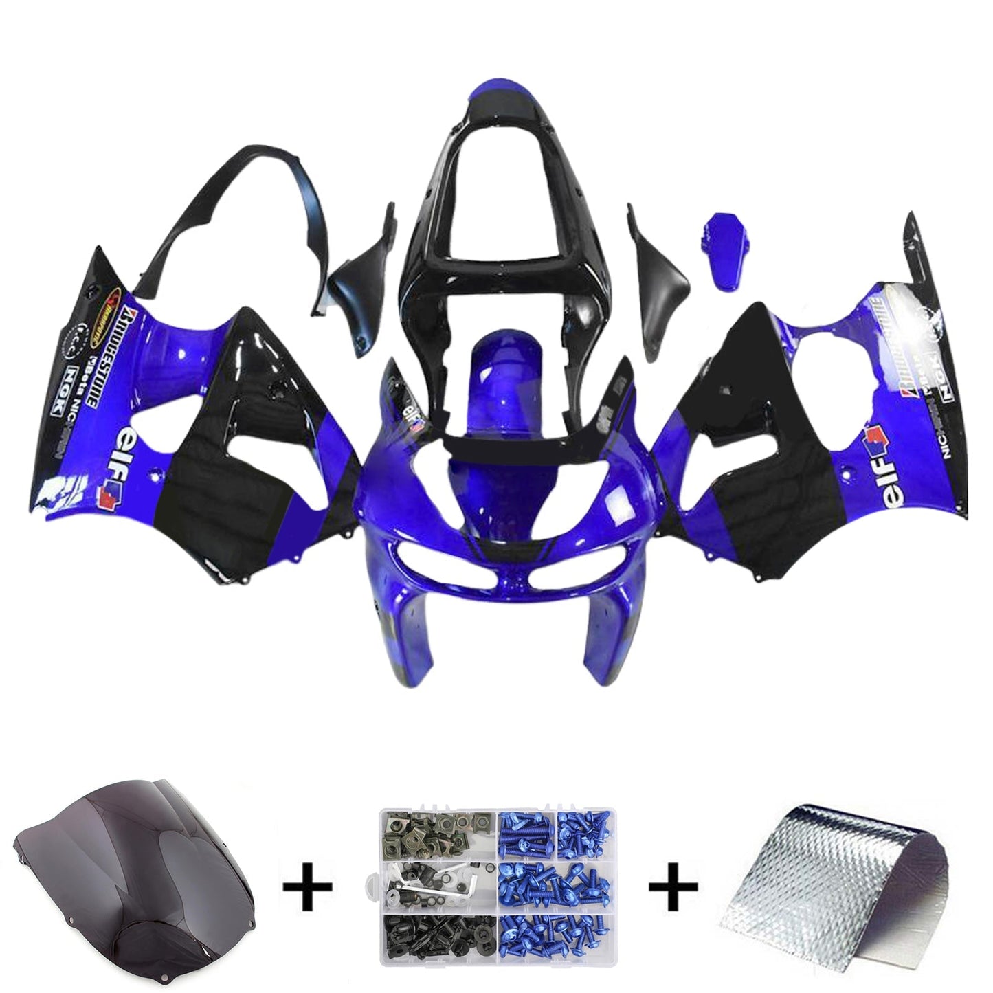 1998-1999 Kawasaki ZX6R Fairing Kit Bodywork Plastic ABS