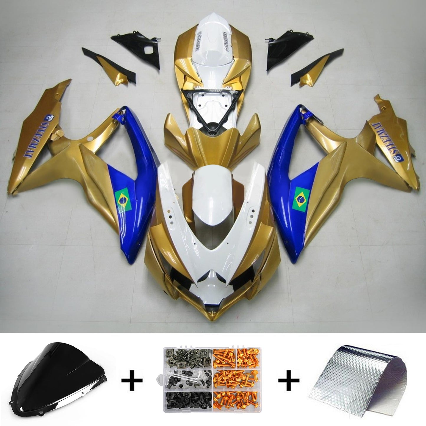 2008-2010 Suzuki GSXR 600/750 K8 Fairing Kit Bodywork Plastic ABS