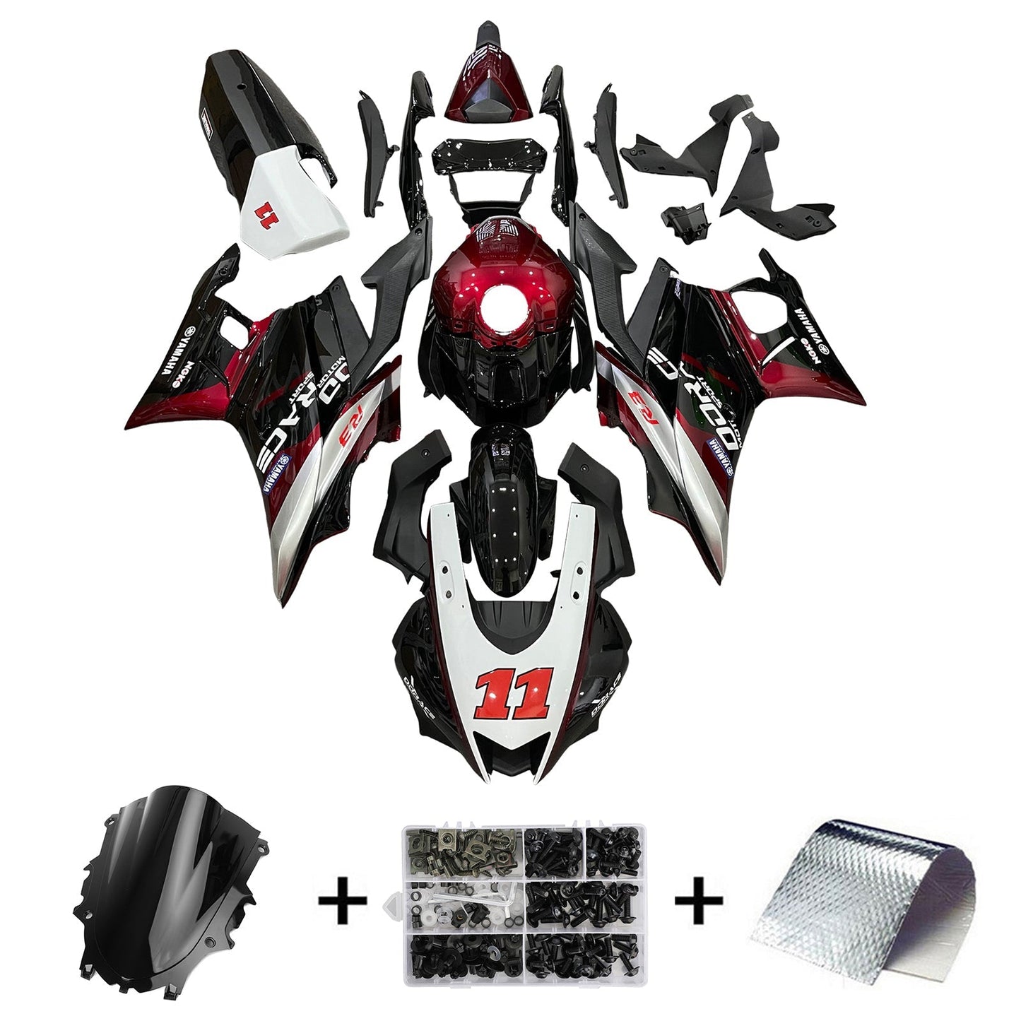 2022-2024 Yamaha YZF-R3 R25 Fairing Kit Bodywork Plastic ABS