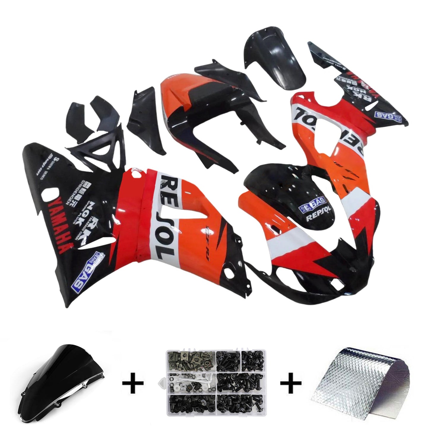 2000-2001 Yamaha YZF 1000 R1 Fairing Kit Bodywork Plastic ABS