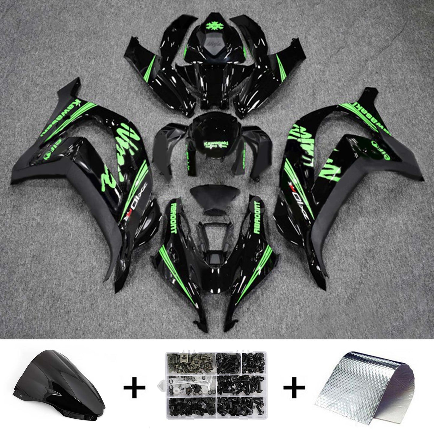 2016-2020 Kawasaki ZX10R Fairing Kit Bodywork Plastic ABS