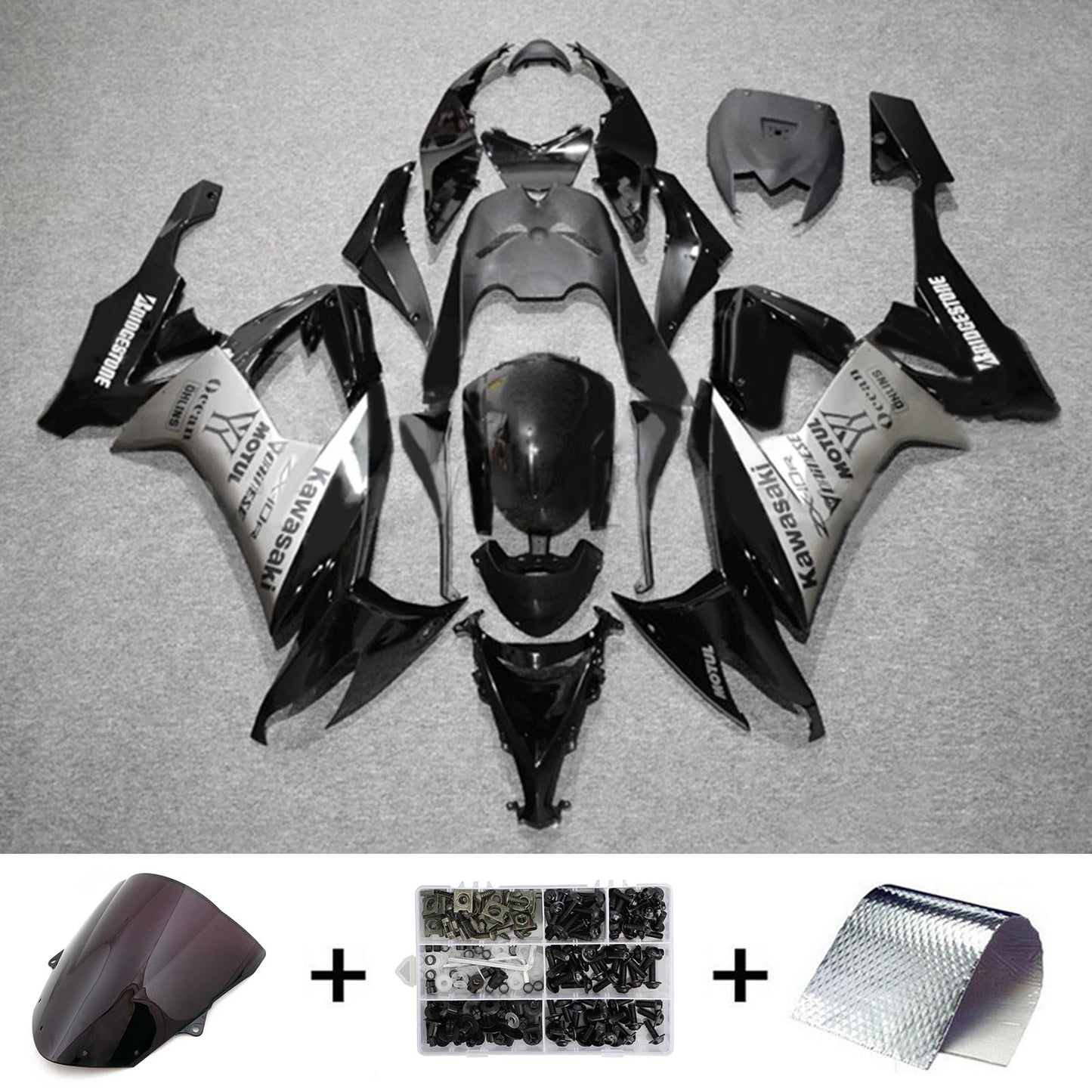 2008-2010 Kawasaki ZX10R Fairing Kit Bodywork Plastic ABS