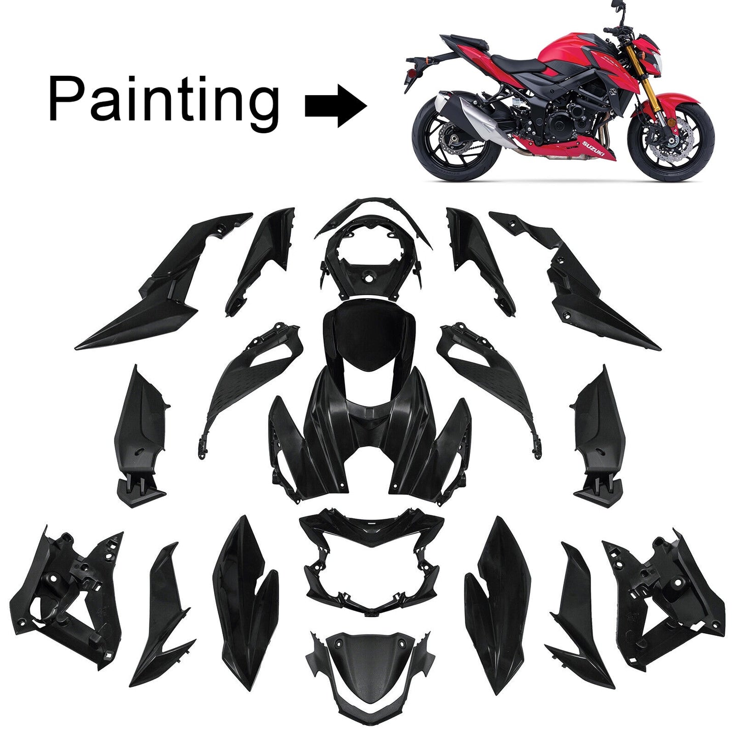 2017-2021 Suzuki GSX-S 750 Fairing Kit Bodywork Plastic ABS