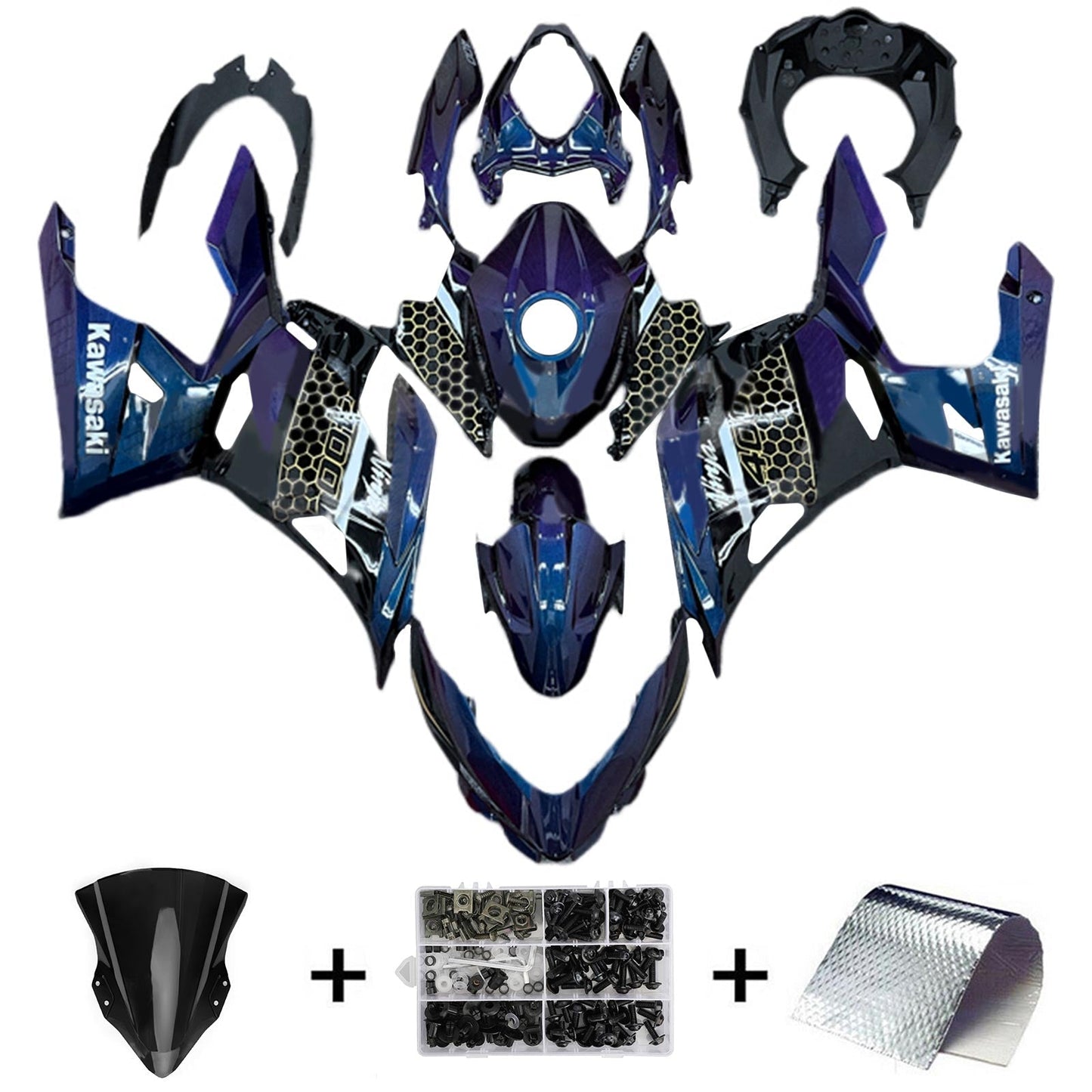 2018-2024 Kawasaki EX400 Ninja400 Fairing Kit Bodywork Plastic ABS