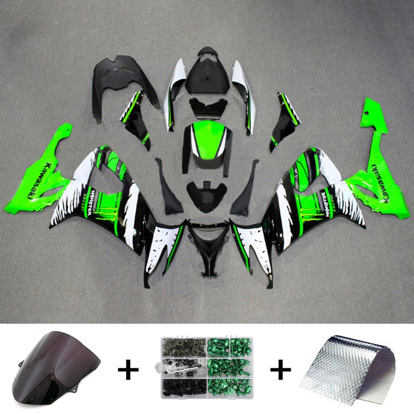 2008-2010 Kawasaki ZX10R Fairing Kit Bodywork Plastic ABS