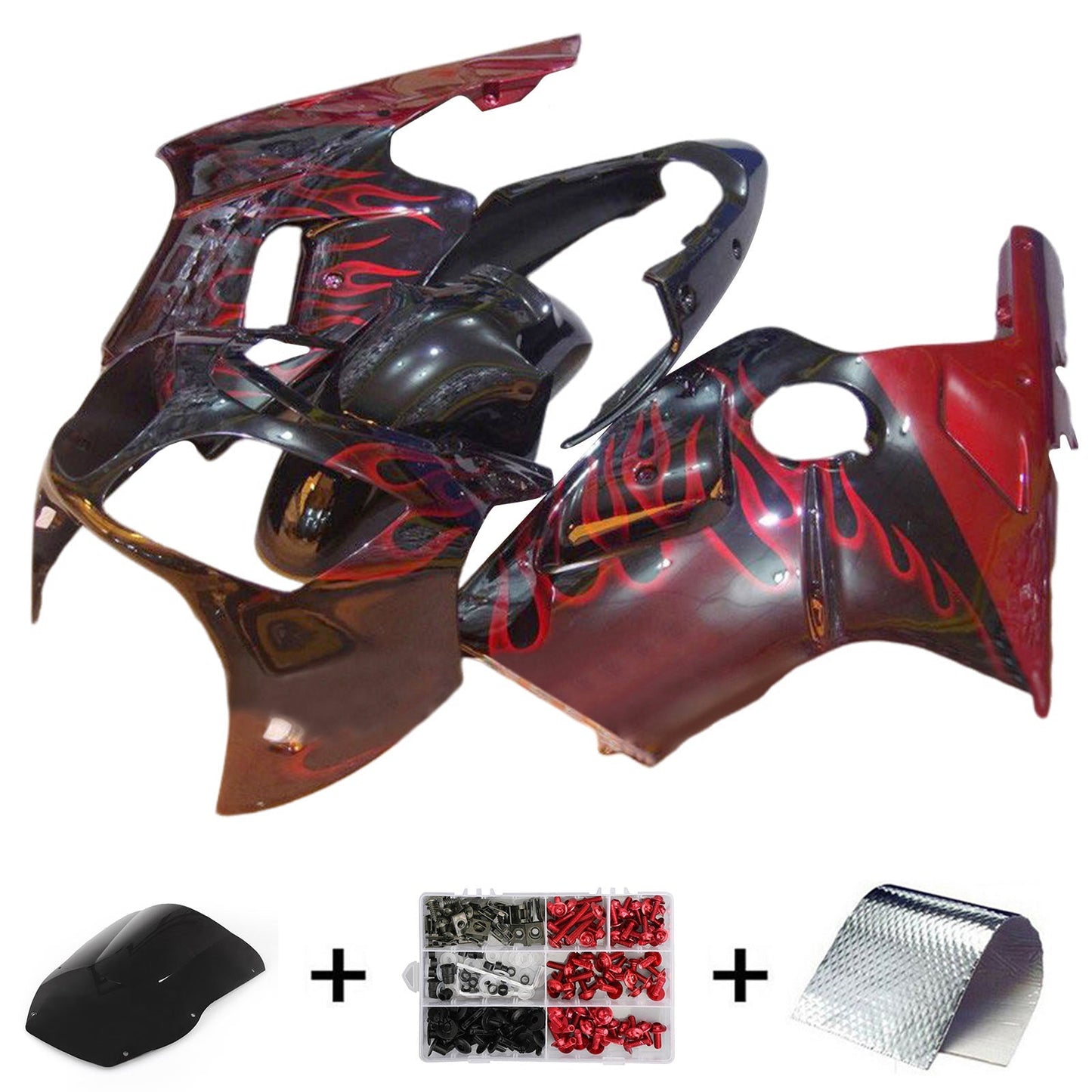 2000-2001 Kawasaki ZX12R Fairing Kit Bodywork Plastic ABS