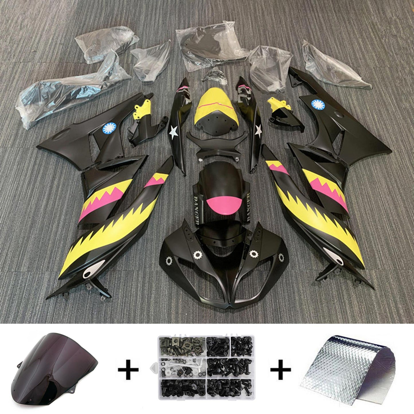 2009-2012 Kawasaki ZX6R 636 Fairing Kit Bodywork Plastic ABS