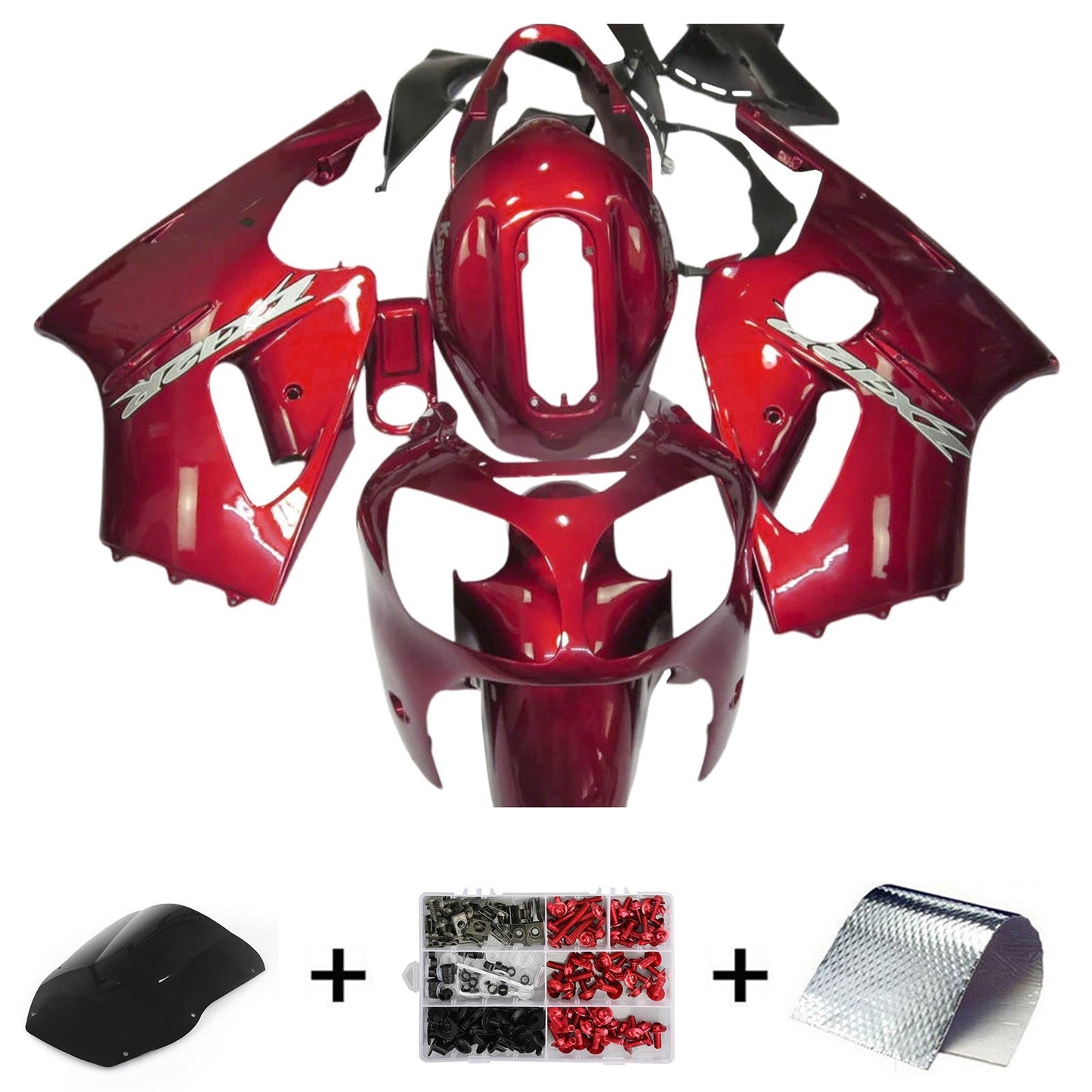 2000-2001 Kawasaki ZX12R Fairing Kit Bodywork Plastic ABS