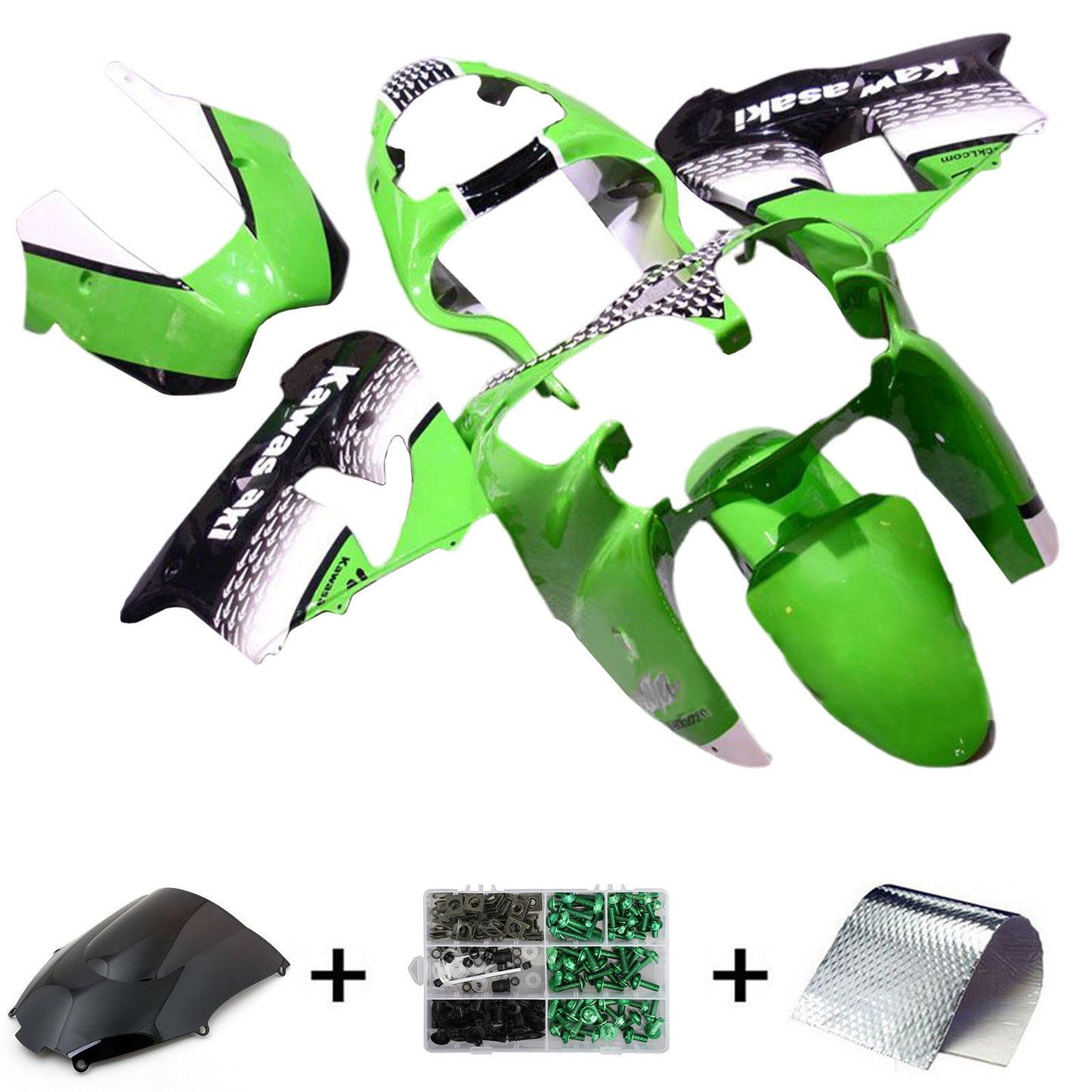 2000-2001 Kawasaki ZX9R Fairing Kit Bodywork Plastic ABS