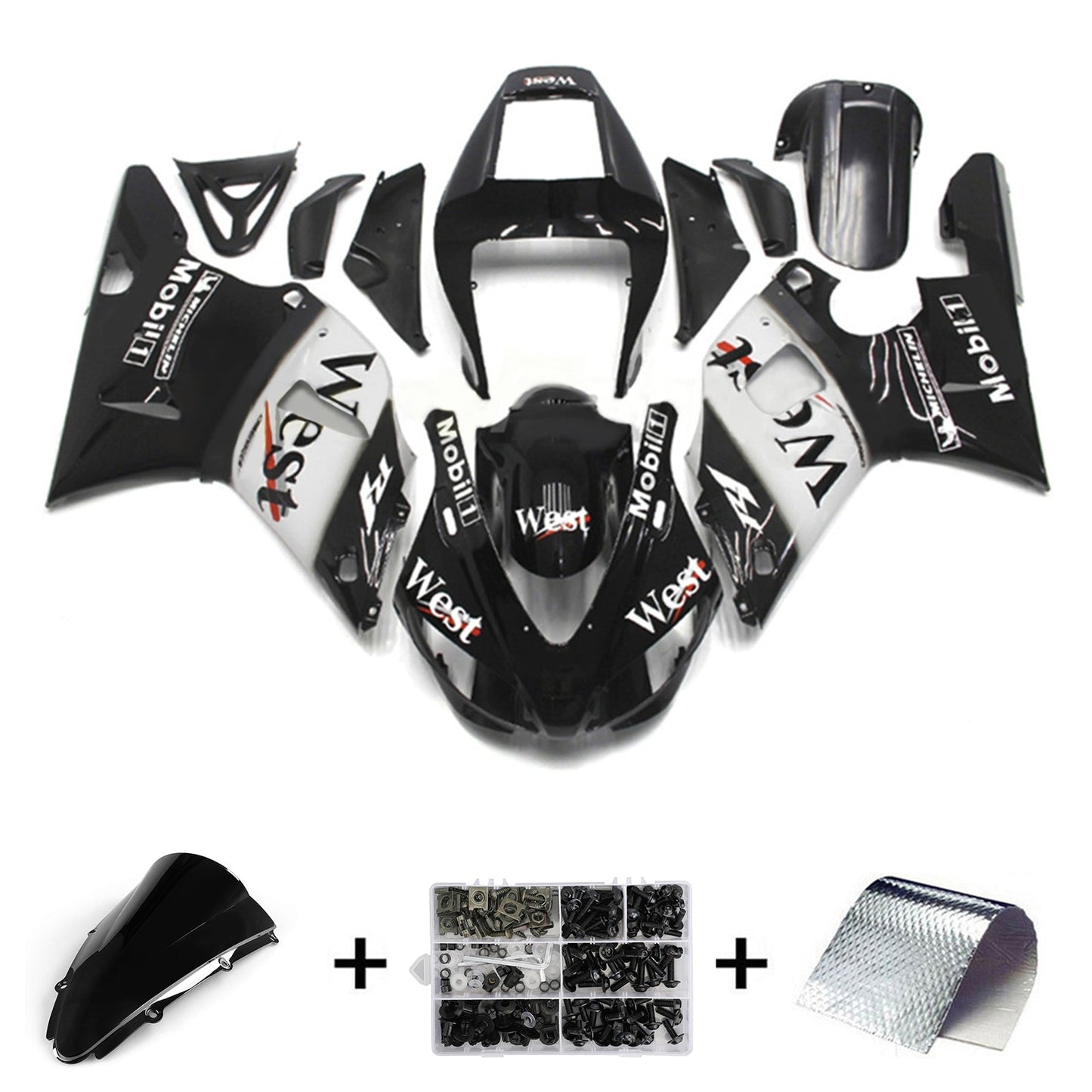 2000-2001 Yamaha YZF 1000 R1 Fairing Kit Bodywork Plastic ABS