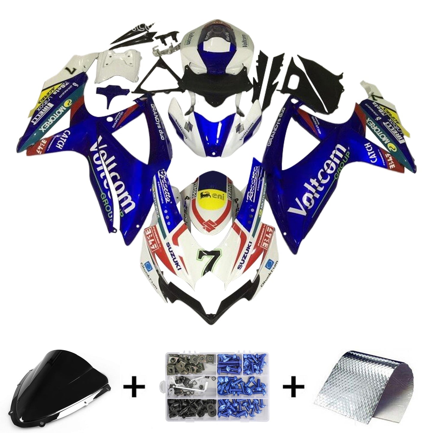 2008-2010 Suzuki GSXR 600/750 K8 Fairing Kit Bodywork Plastic ABS