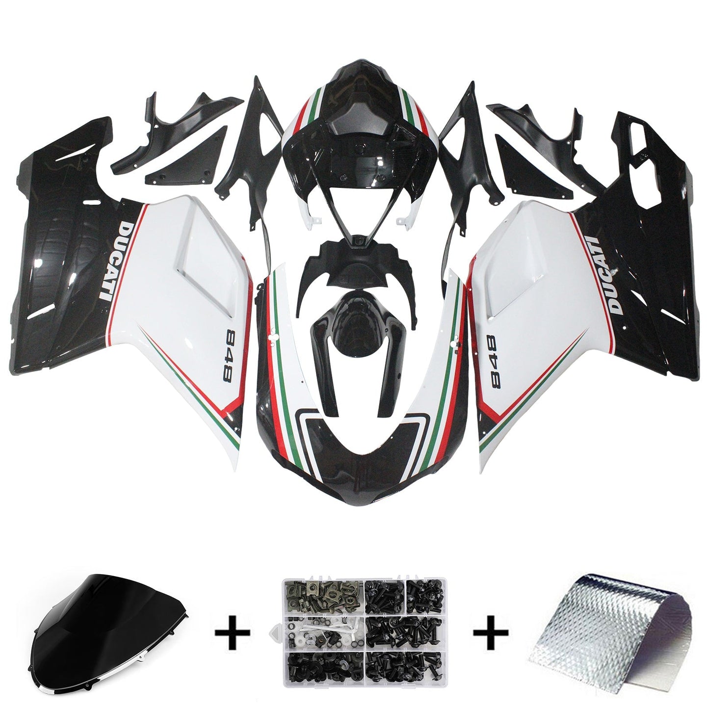 2007-2011 Ducati 1098 1198 848 Fairing Kit Bodywork ABS