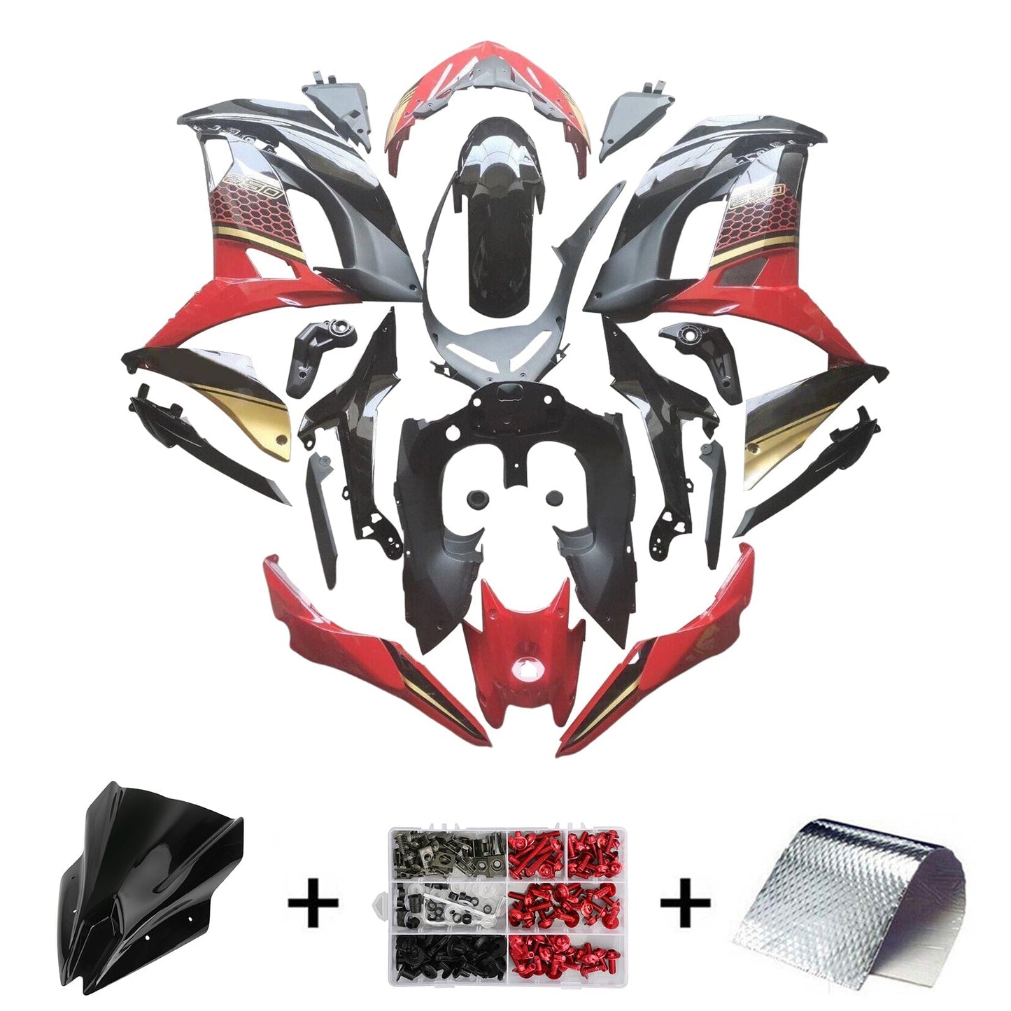 2017-2019 Kawasaki ER6F/Ninja650R Fairing Kit Bodywork Plastic ABS