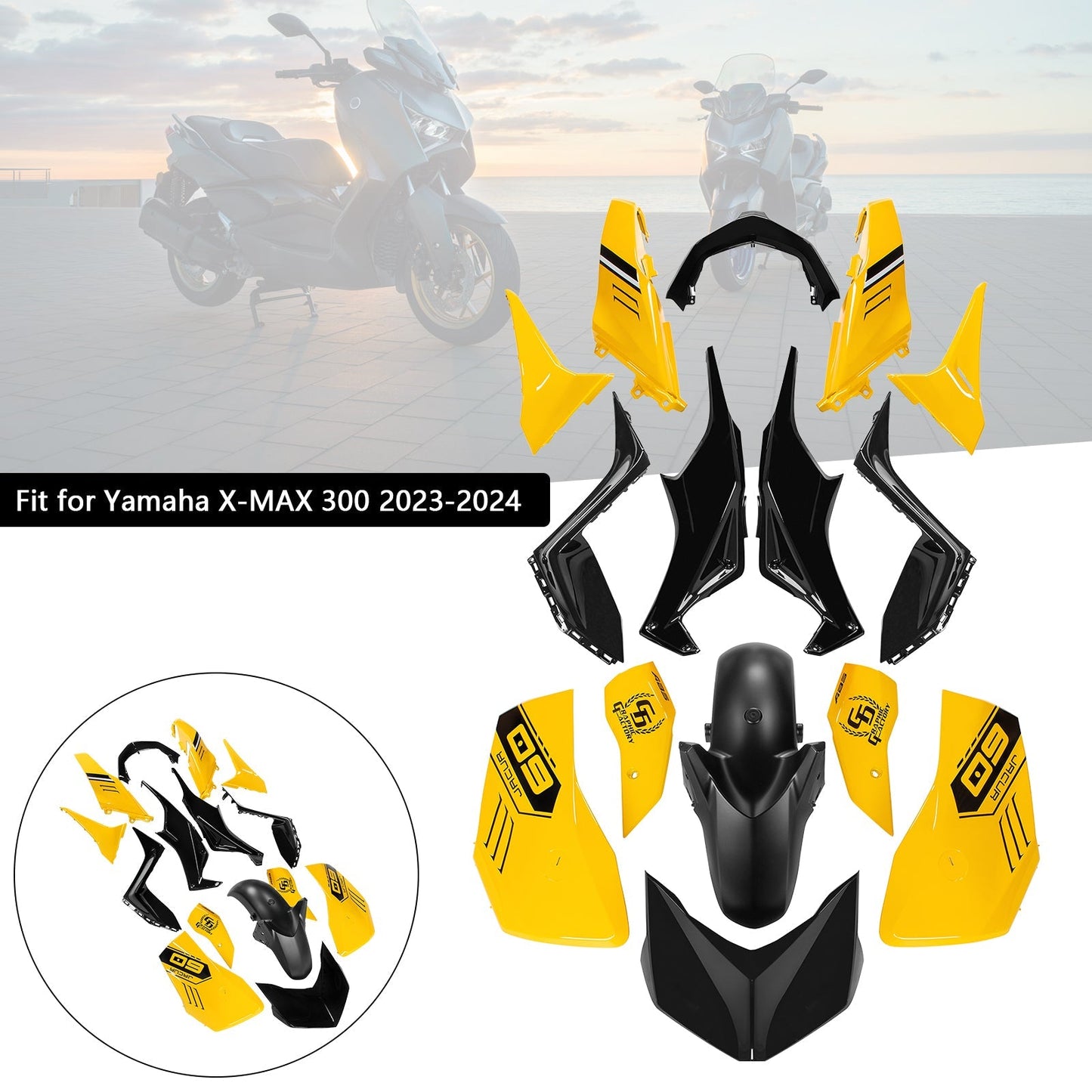 2023-2024 Yamaha X-MAX 300 XMAX Fairing Kit