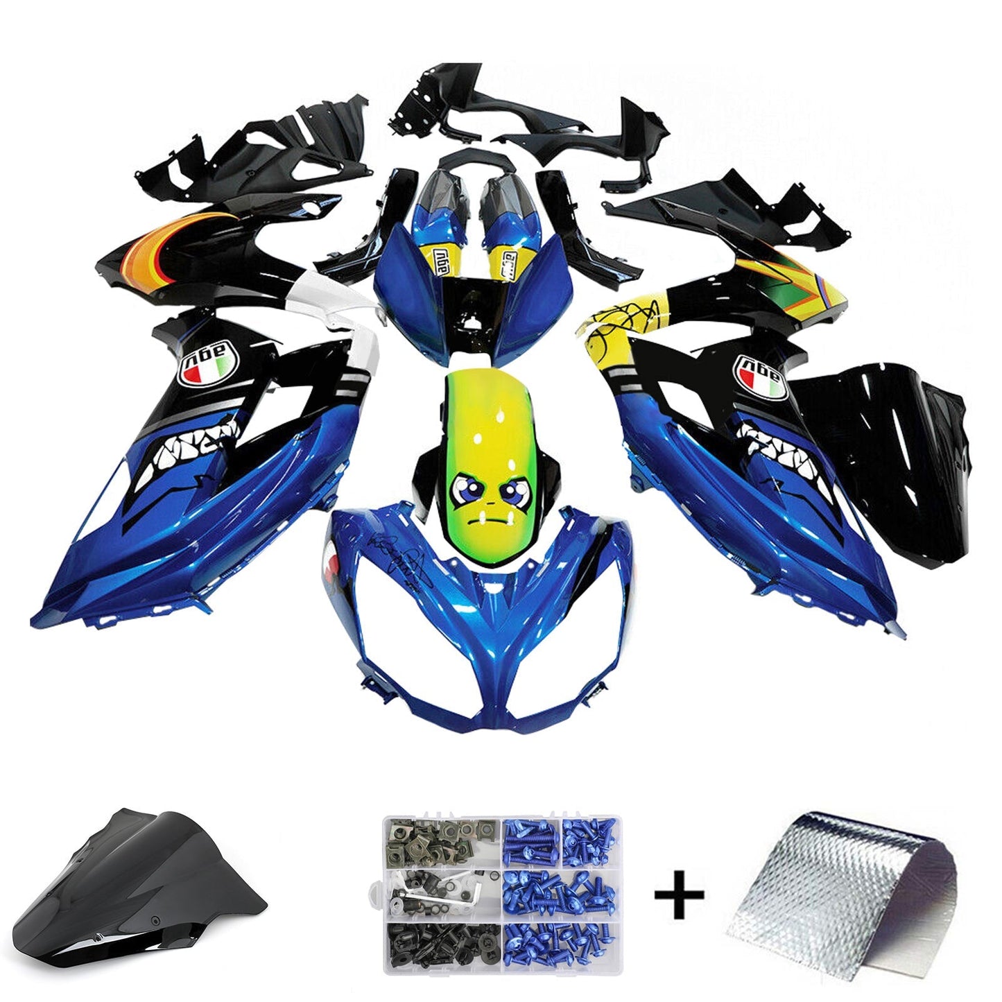 2012-2016 Kawasaki ER6F/Ninja650 Fairing Kit Bodywork Plastic ABS