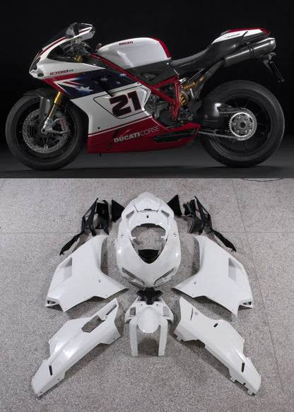 2007-2012 Fairings Ducati 1098 1198 848 White Red No.21 1098  Generic