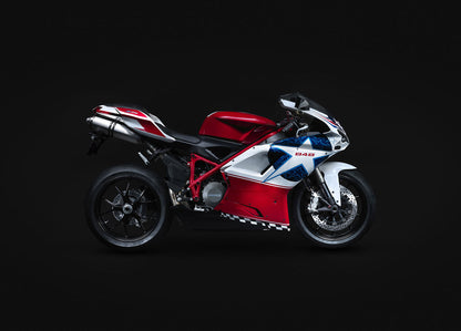 2007-2012 Fairings for Ducati 1098 1198 848 Red White Blue Star 848  Generic