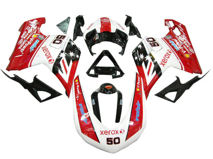 2007-2012 Fairings for Ducati 1098 1198 848 Red & White Xerox No.50  Generic
