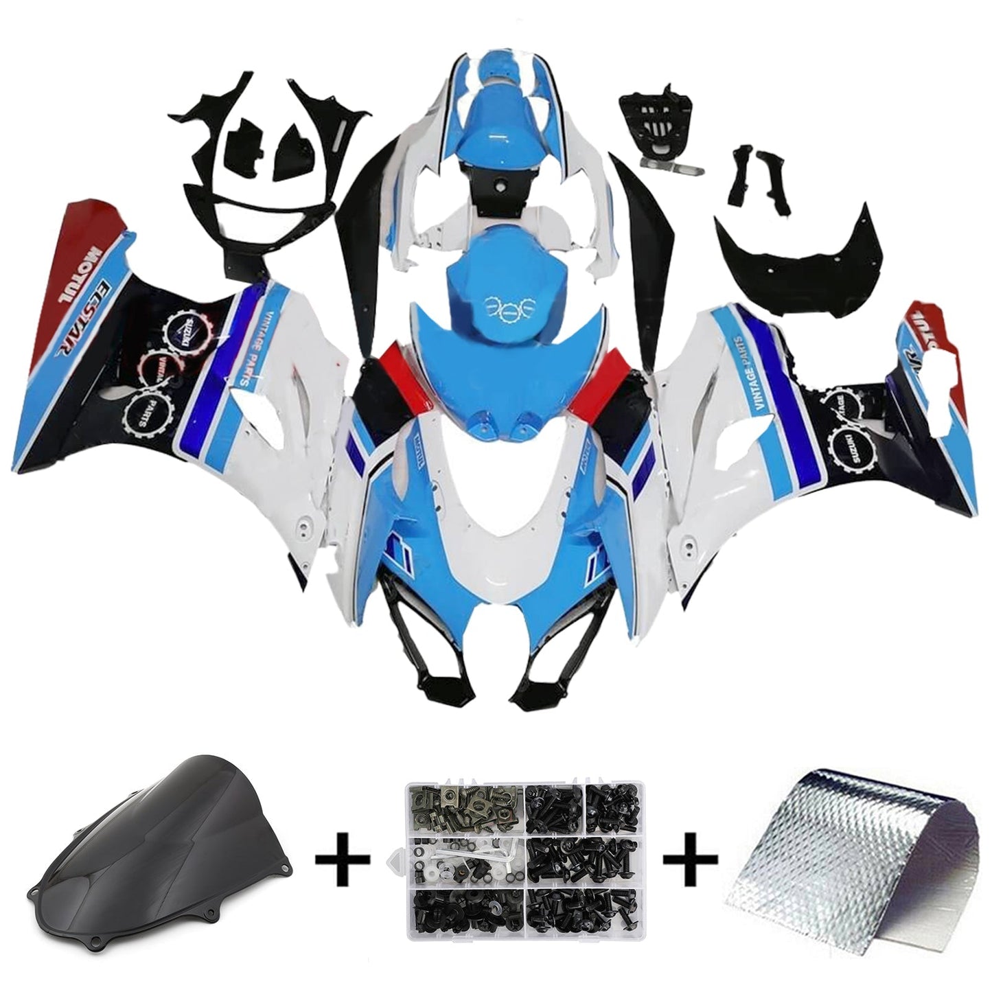 2017-2024 Suzuki GSXR1000 K17 Fairing Kit Bodywork Plastic ABS