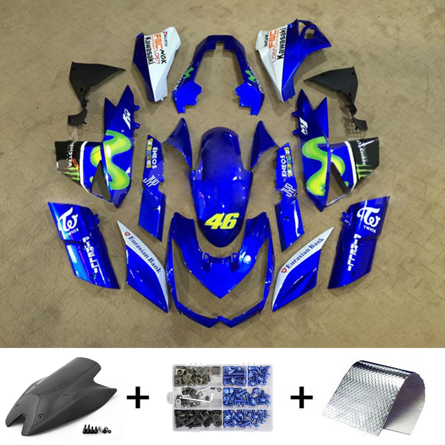 2010-2013 Kawasaki Z1000 Fairing Kit Bodywork Plastic ABS