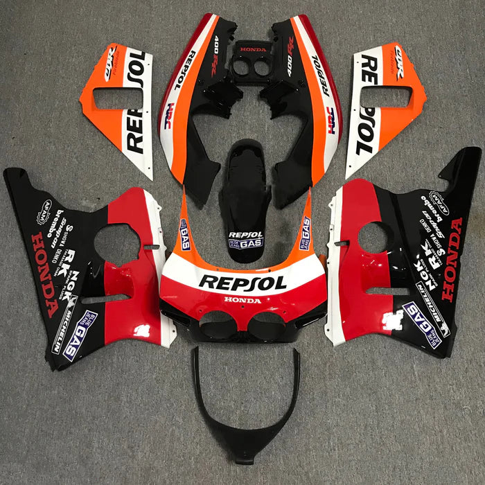 1987-1989 Honda CBR400RR NC23 Fairing Orange & Red Repjol Kit