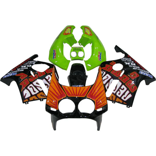 1988-1989 Honda CBR250RR Green & Orange Fairing Kit