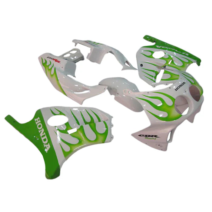1990-1998 Honda CBR250RR MC22 White Green Fairing Kit