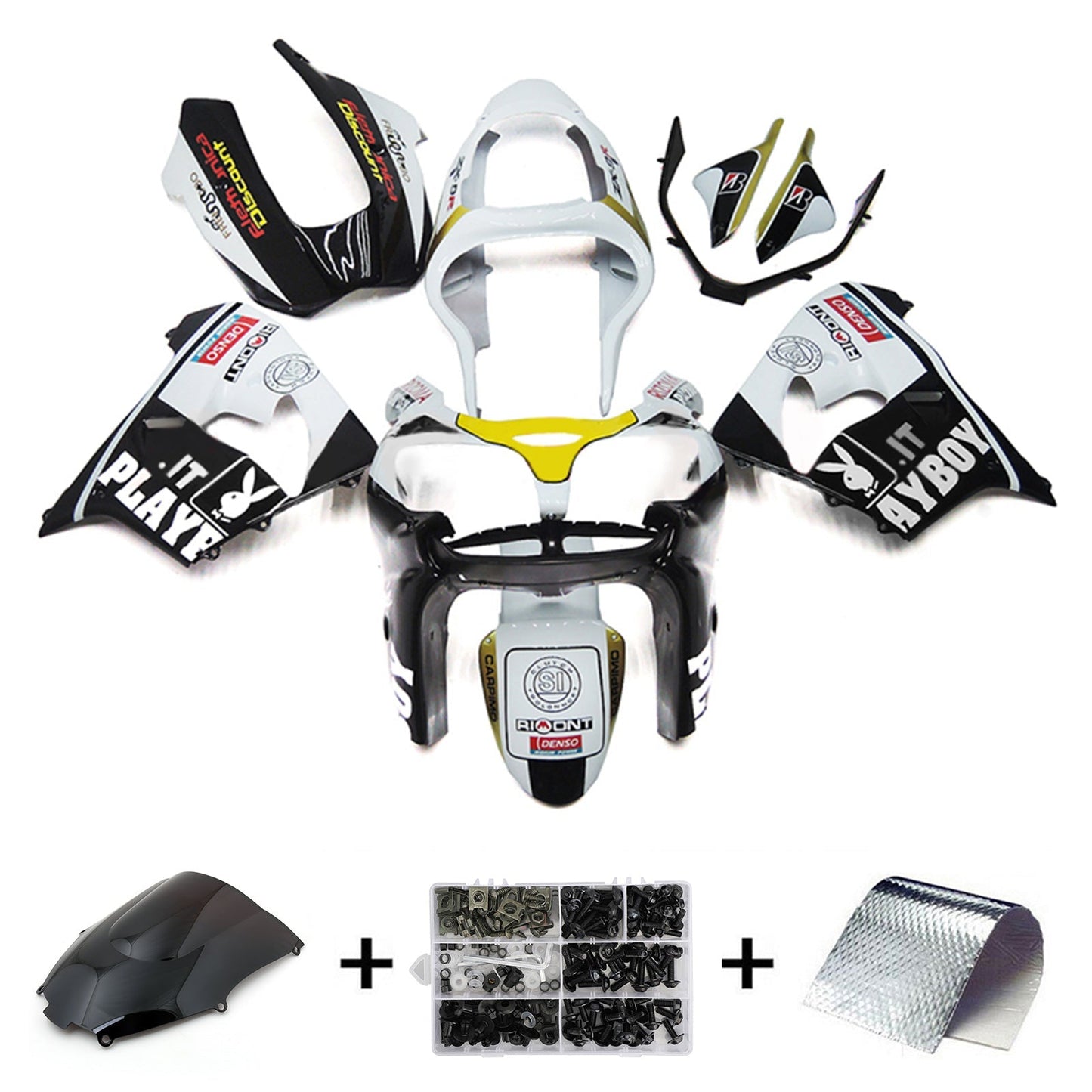 2002-2003 Kawasaki ZX9R Fairing Kit Bodywork Plastic ABS