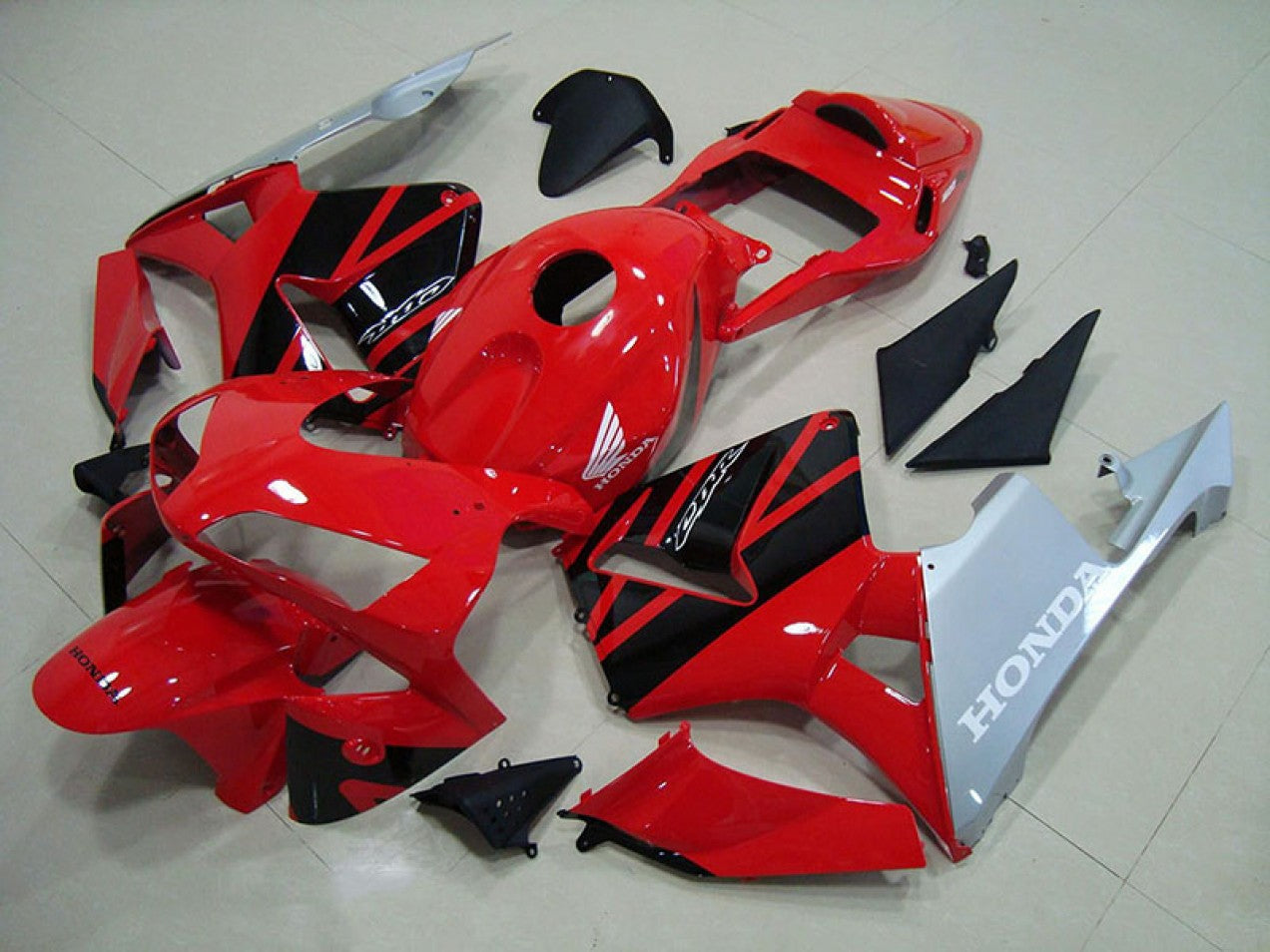 2003-2004 Red Silver Honda CBR600RR Motorcycle Fairings