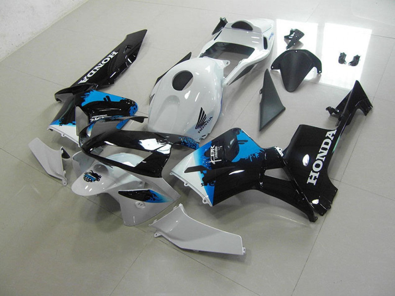 2003-2004 White Black Blue Honda CBR600RR Motorcycle Fairings